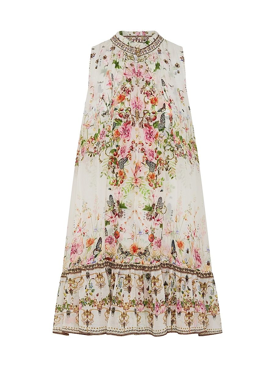 Women's Rose Garden Ruffled Minidress - Rose Garden Runaways - Size Small