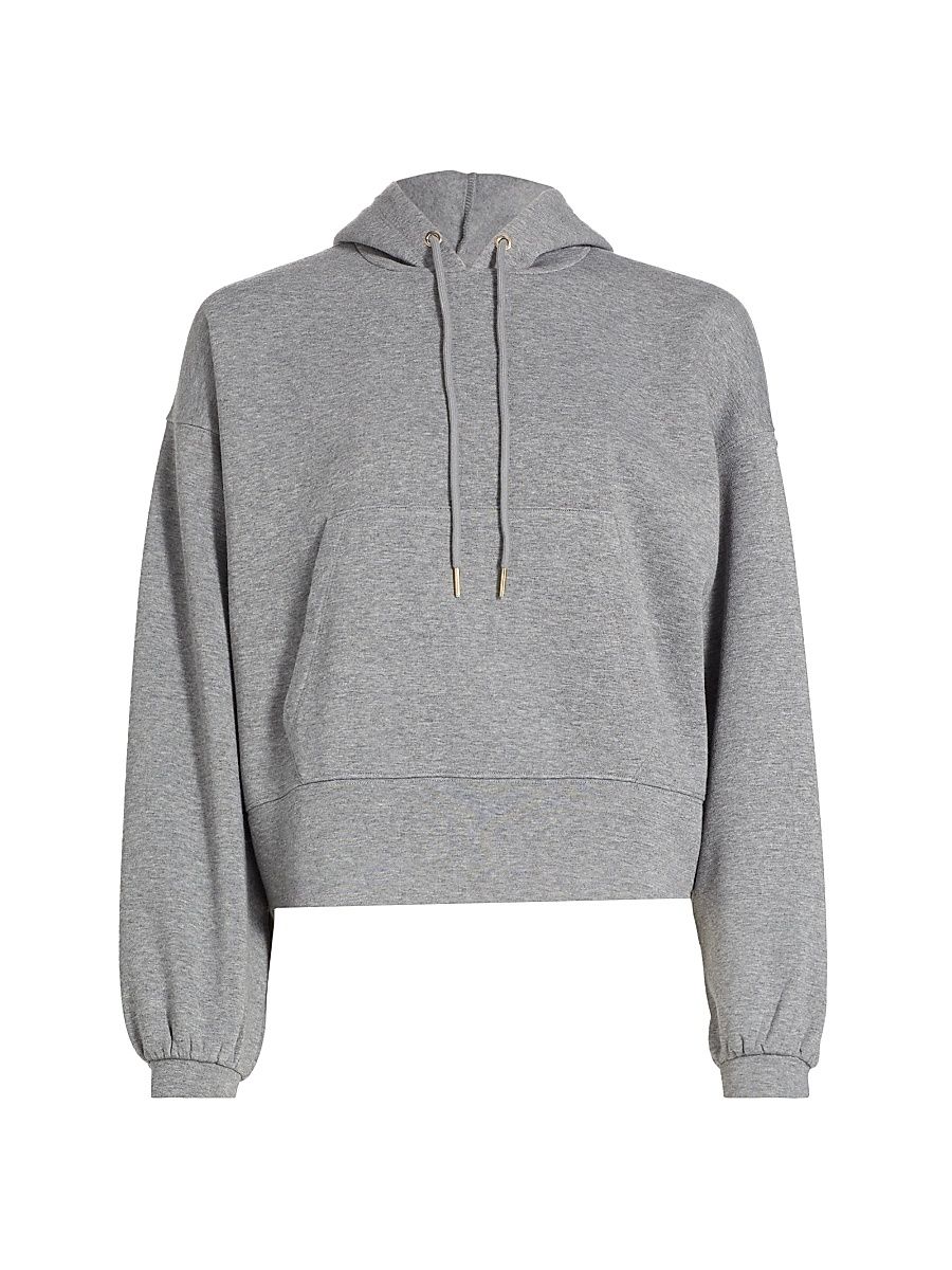 Women's Fleece Cargo Pullover Hoodie - Mid Heather Grey - Size XS