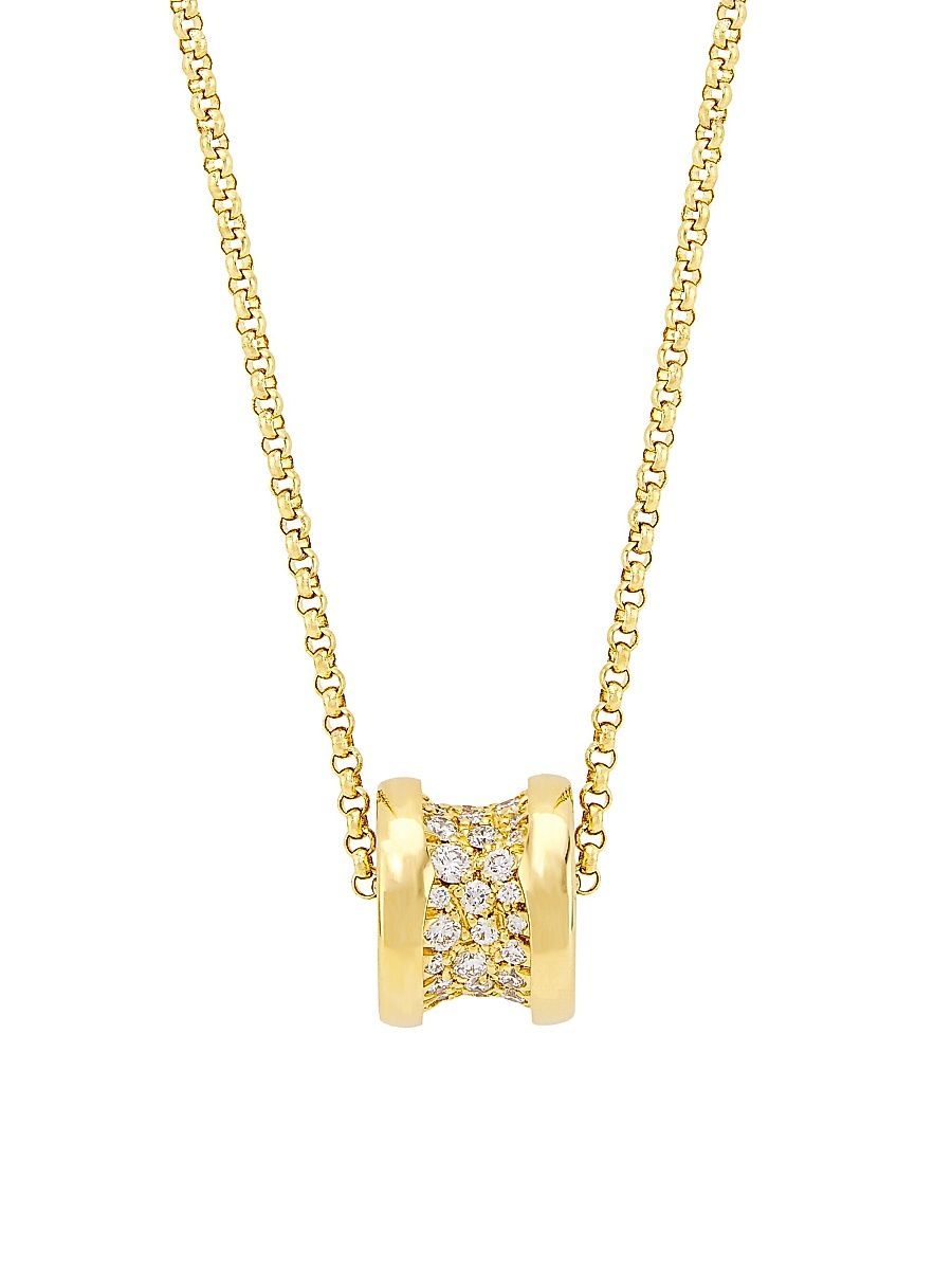 Women's B. zero1 18K Yellow Gold & Diamond Pendant Necklace - Gold
