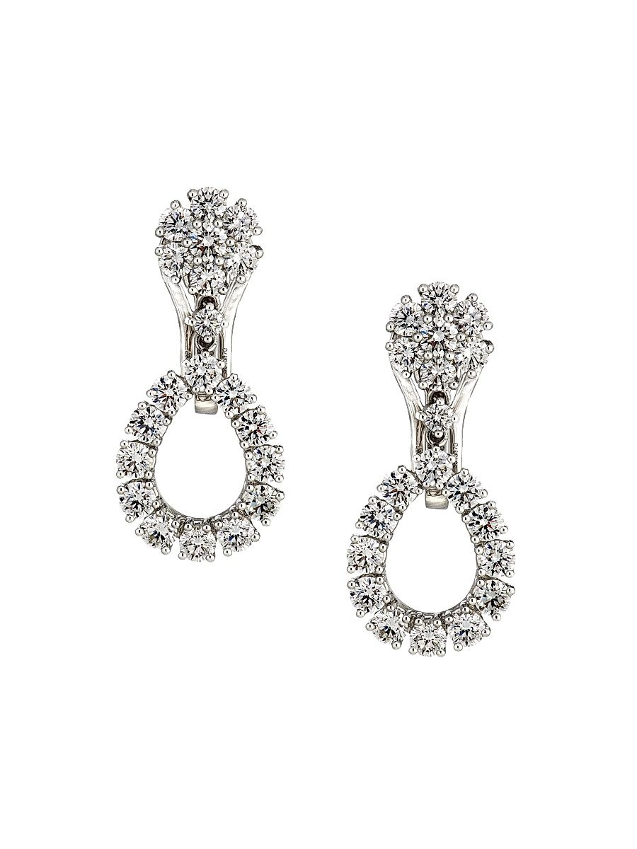 Women's L'Heure Du Diamant 14K White Gold & Diamond Earrings - White Gold