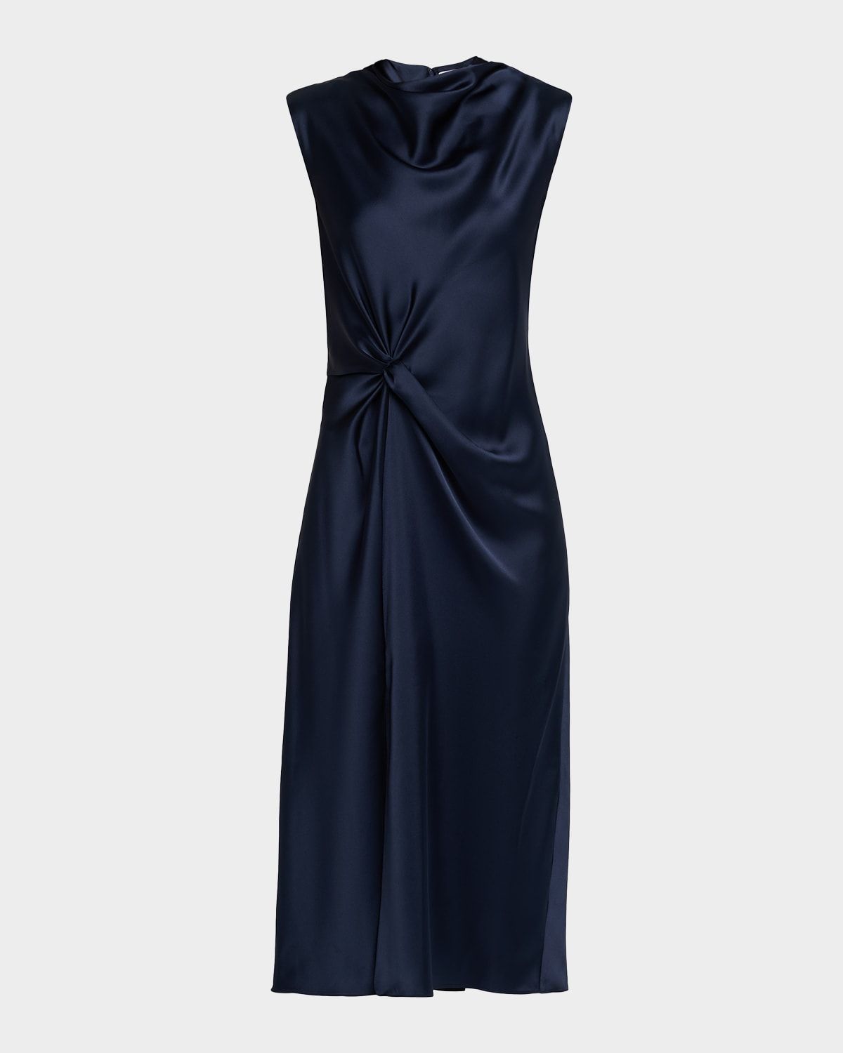 Robinella Draped Satin Midi Dress