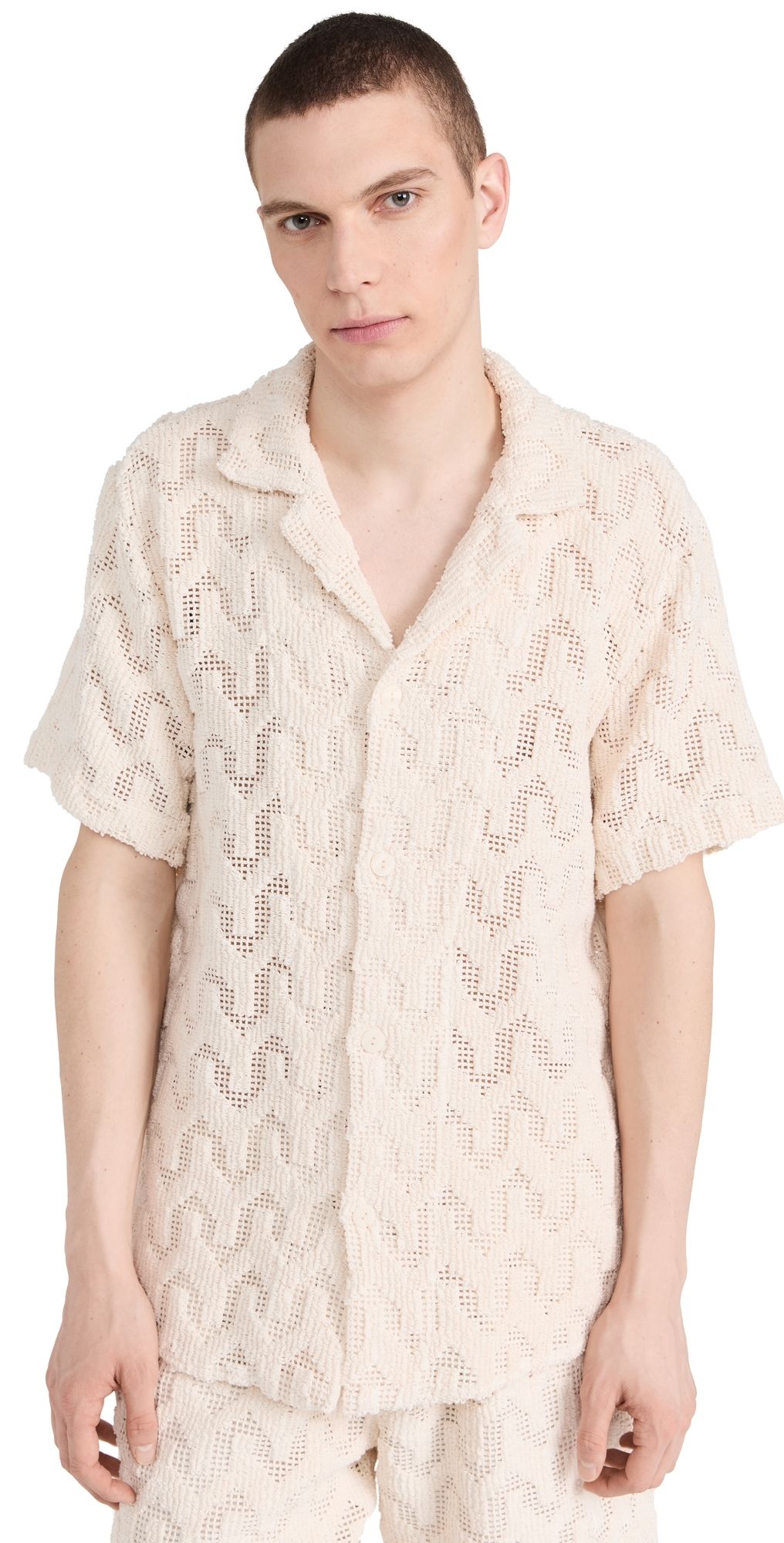 OAS Atlas Cuba Crochet Shirt Off White L
