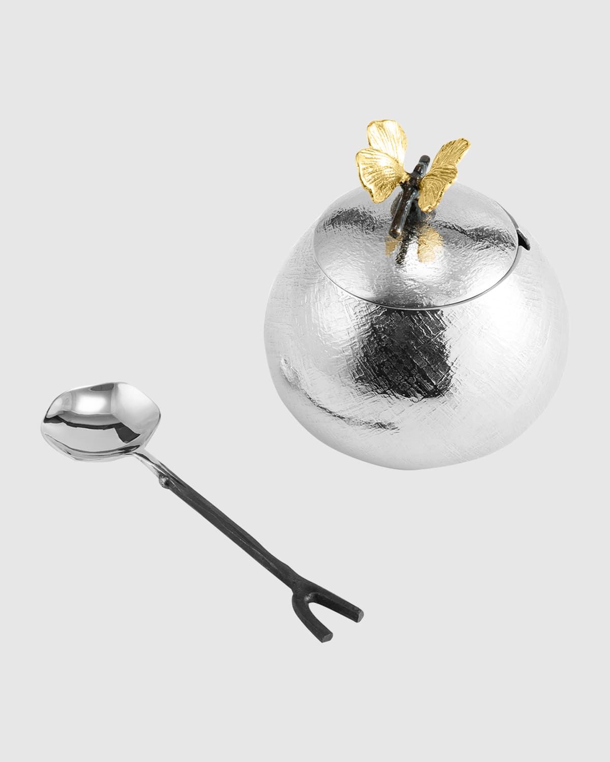 Butterfly Ginkgo Pot with Spoon