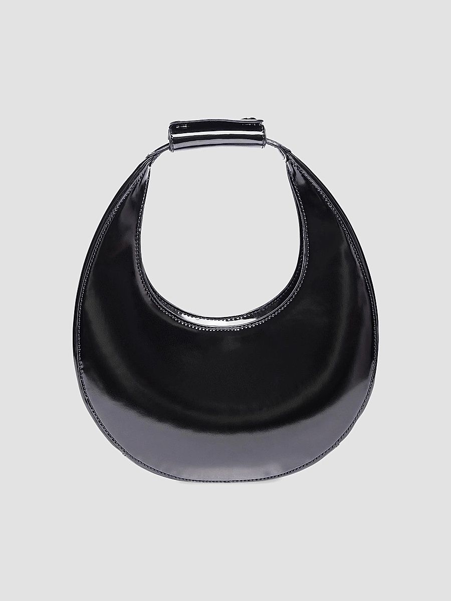 Staud Women's Mini Moon Leather Shoulder Bag - Black