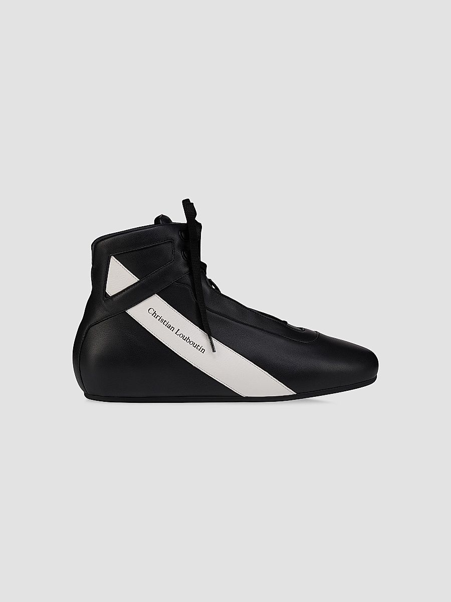Christian Louboutin Men's The Butterfly High-Top Sneakers - Black - Size 13