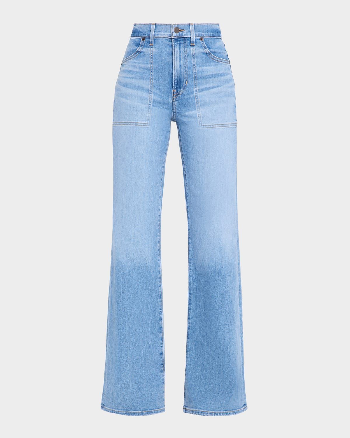 Crosbie Wide-Leg Jeans with Pocket Details