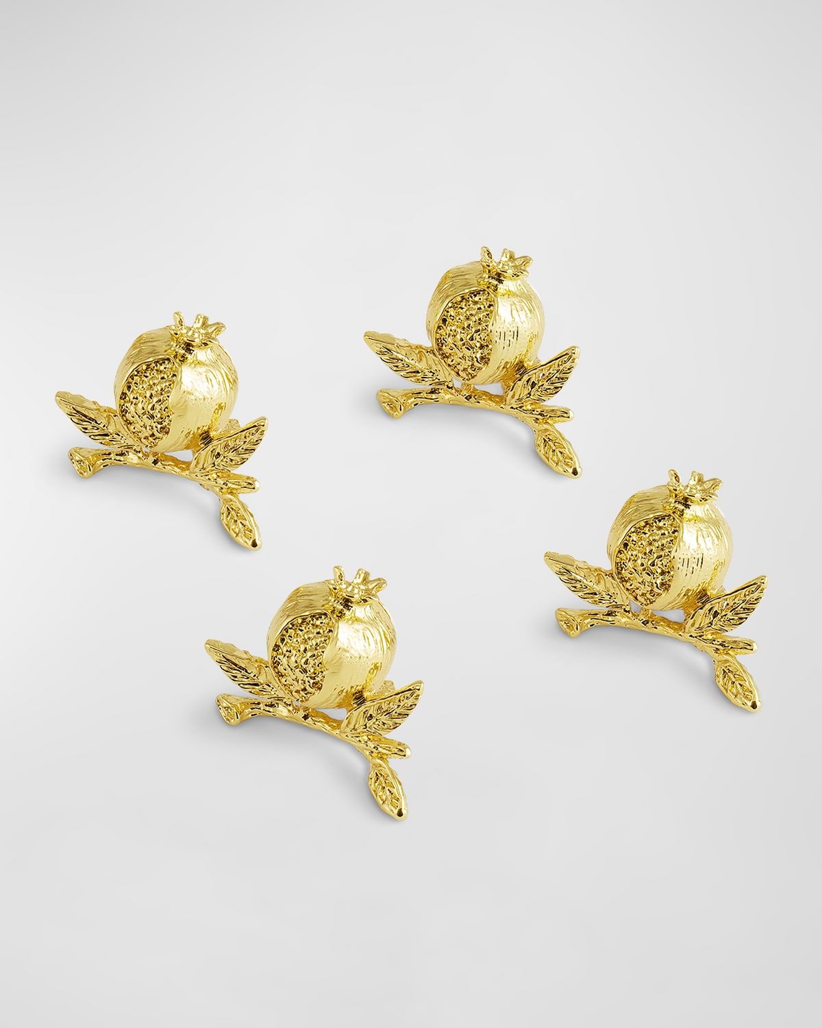 Pomegranate Gold Place Card Holder, Set of 4
