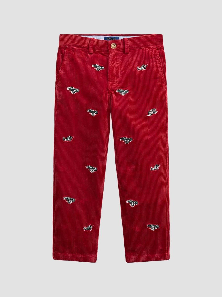 Polo Ralph Lauren Boy's Little Boy's & Boy's Bedford Straight-Fit Corduroy Pants - Eat On Red - Size 2