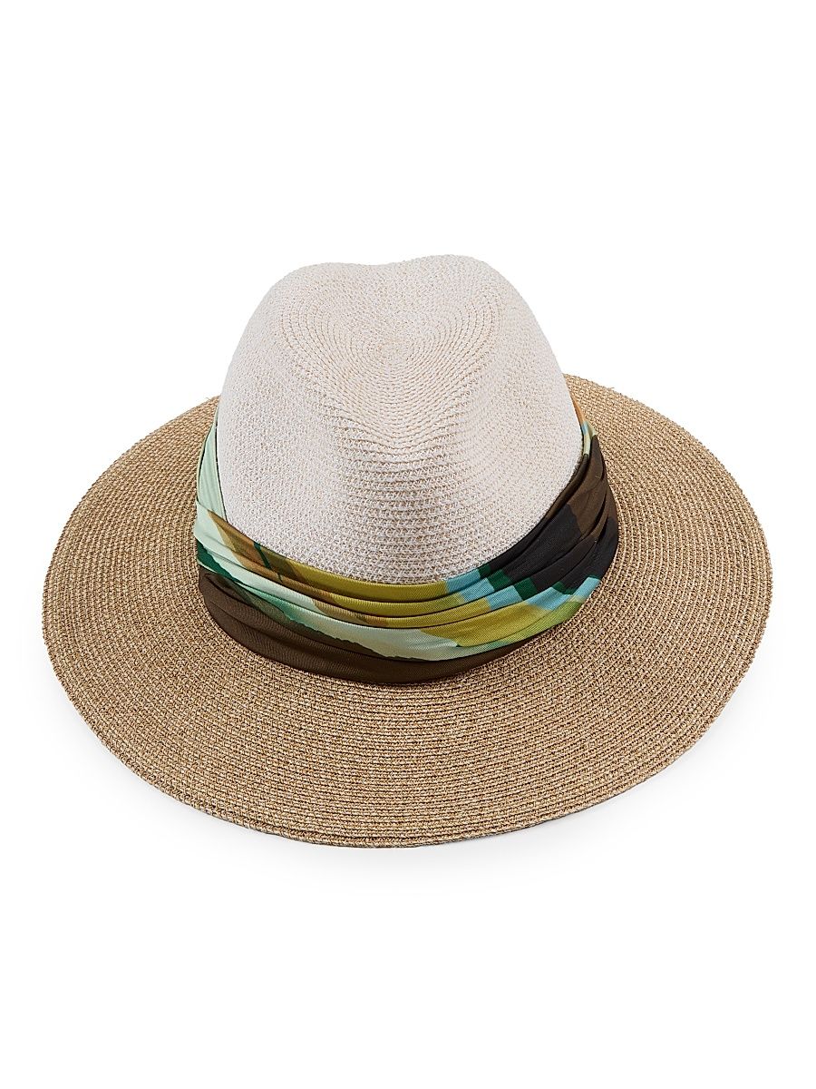 Women's Courtney Woven Toyo Fedora - Bone Sand