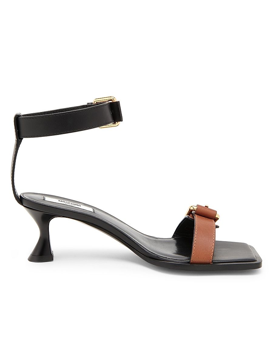 Women's Tie-Me 55MM Leather Sandals - Hide Black - Size 11