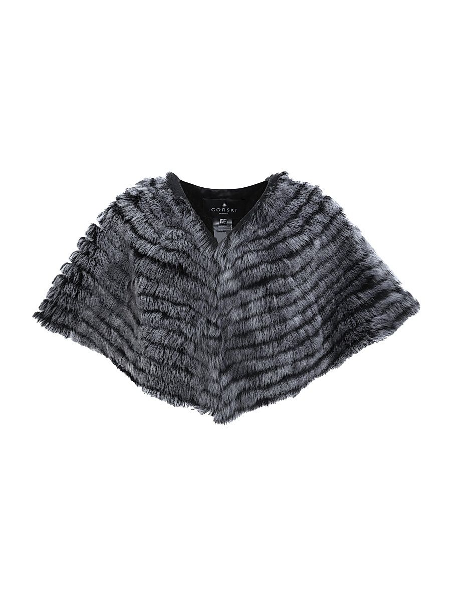 Women's Toscana Shearling Lamb Layered Capelet - Black