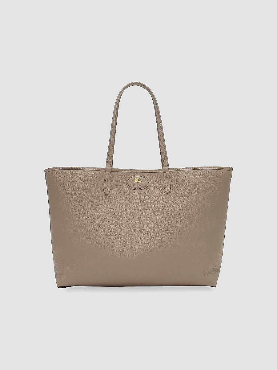 Burberry Women's Bloomsbury Medium Check Reversible Tote Bag - Mushroom And Mallow Pink