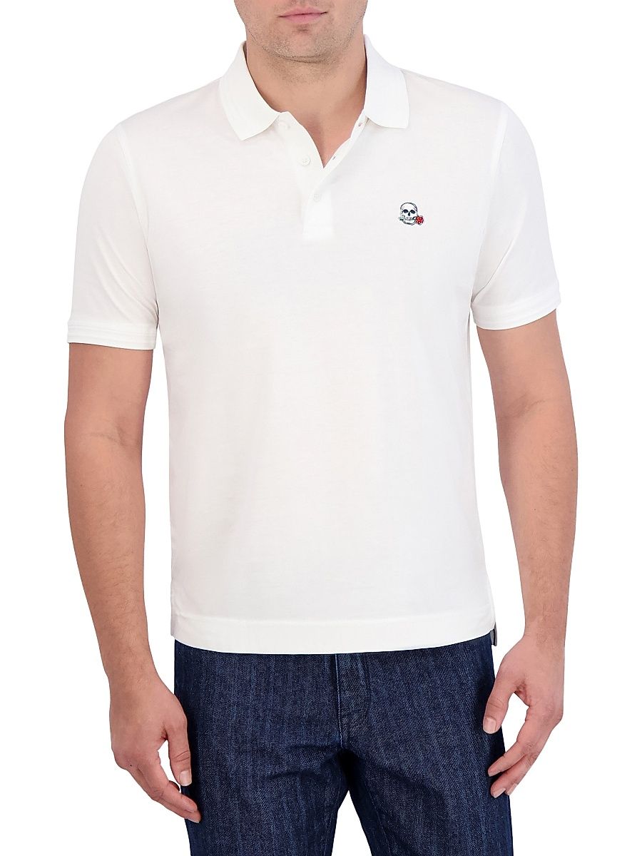 Men's The Player Cotton Polo Shirt - White - Size XXXL