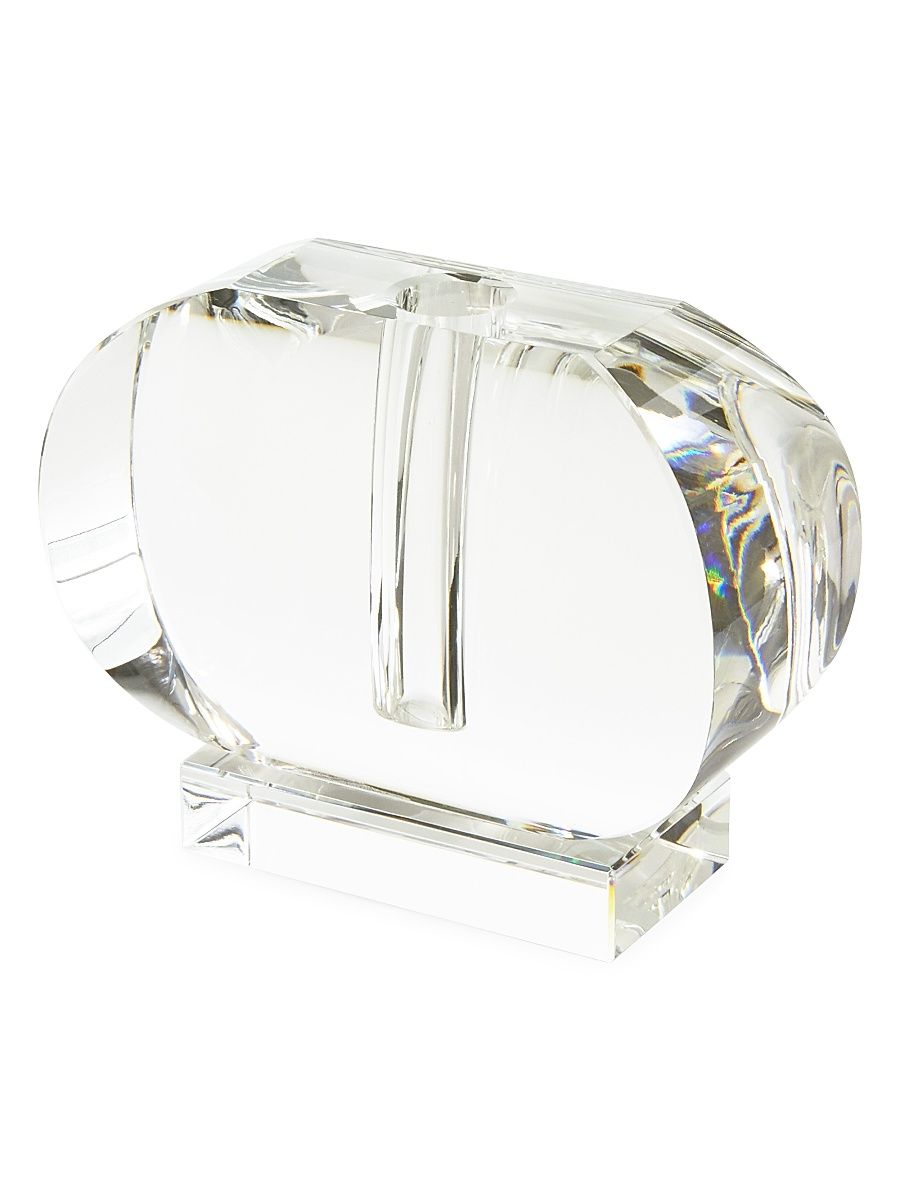 Crystal Oval Bud Vase - Clear