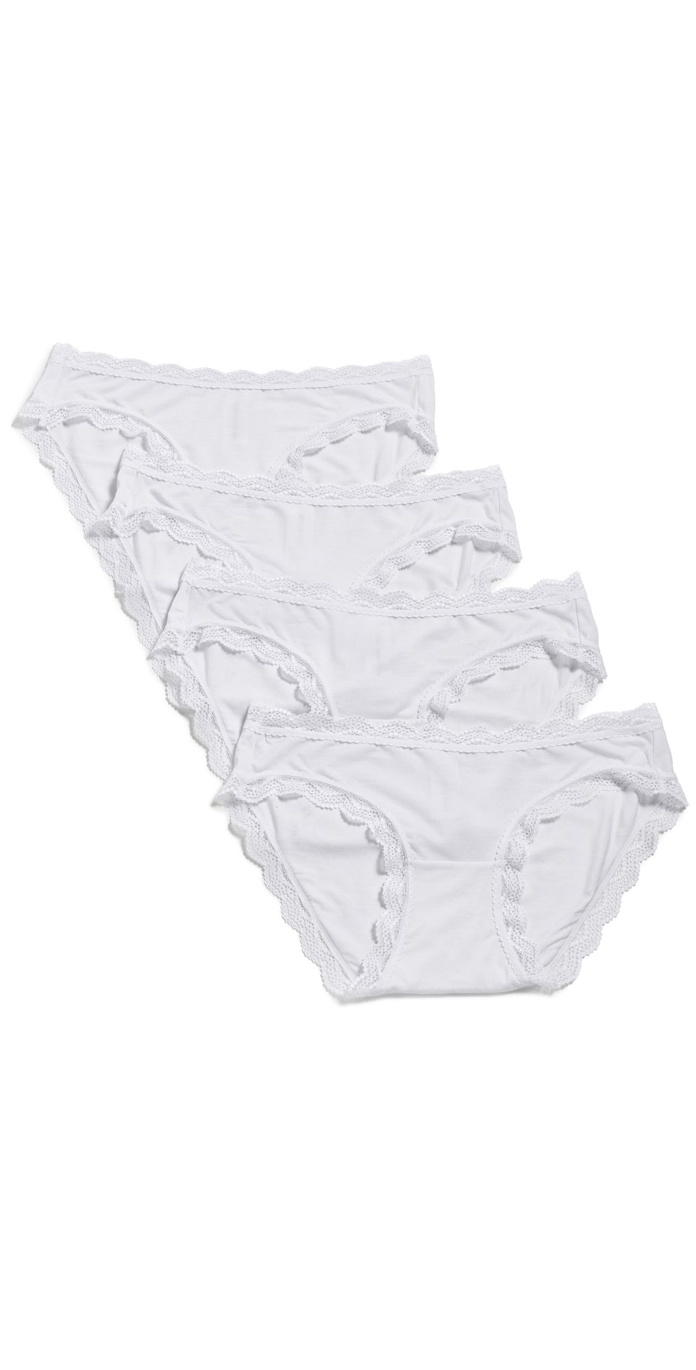 Stripe & Stare Original Knicker Panties Four Pack White S