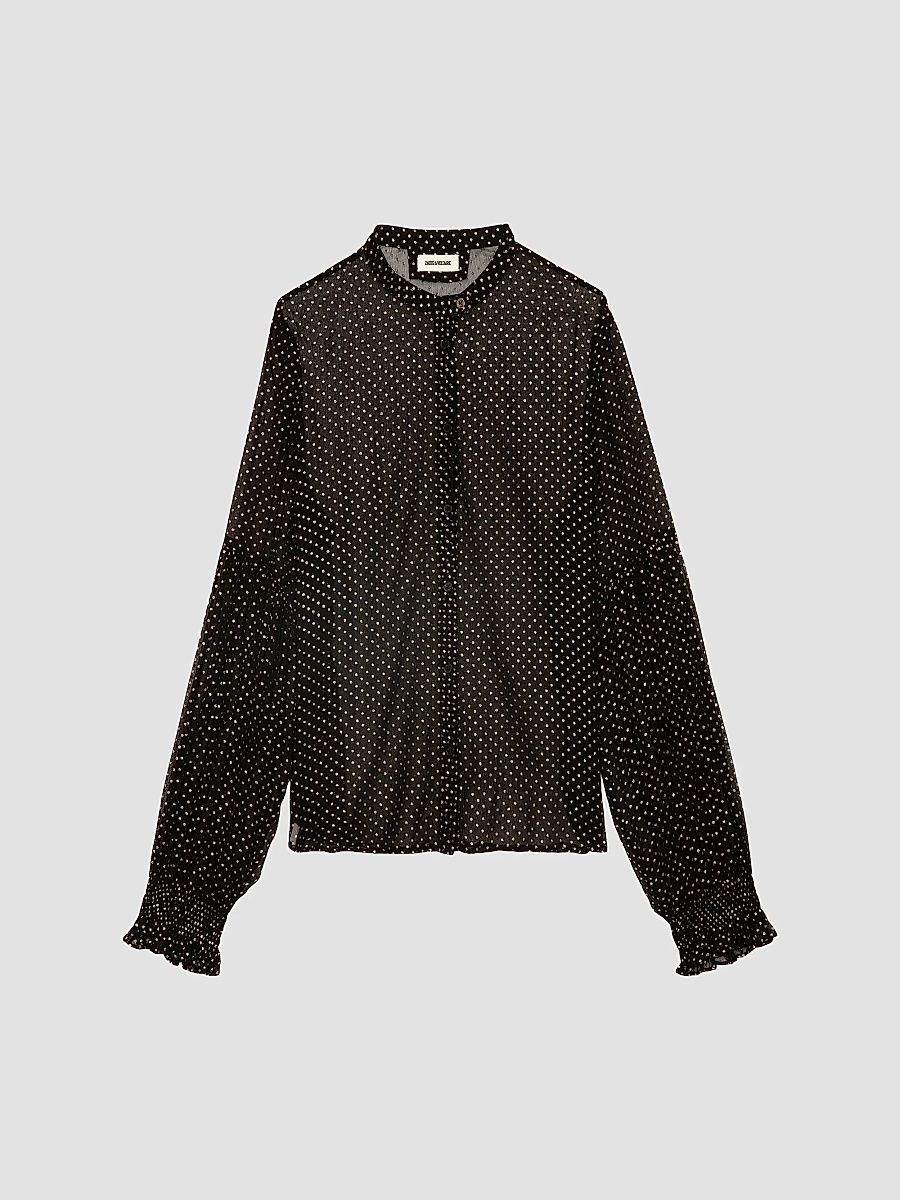 Zadig & Voltaire Women's Tandy Mousseline Sparkle Blouse - Noir - Size Small