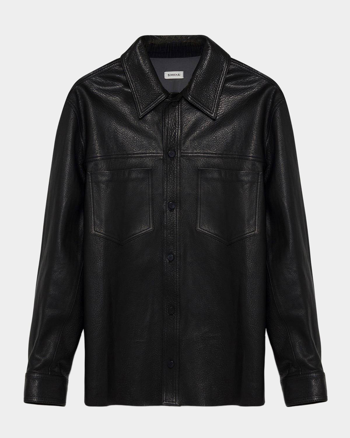 Men & apos;s Gibson Leather Shirt Jacket