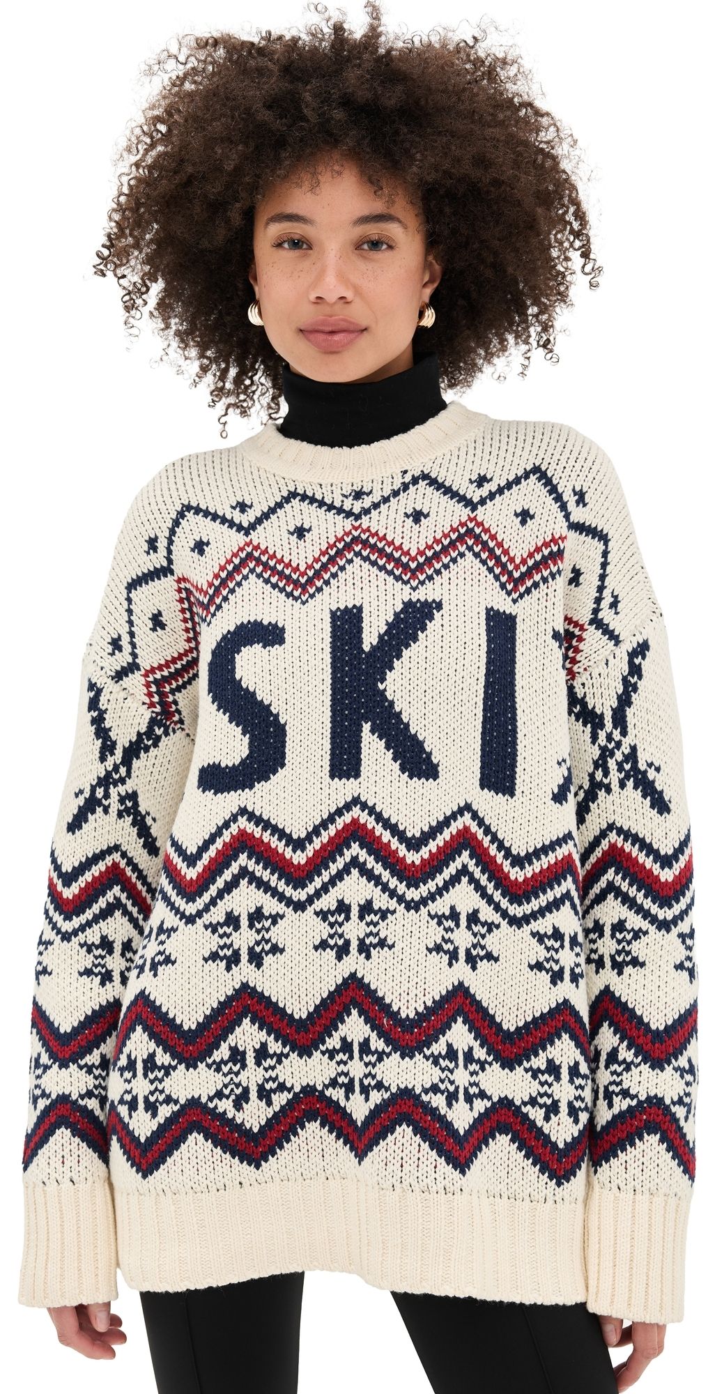 Show Me Your Mumu Ski In Sweater Cream Ski Knit XL