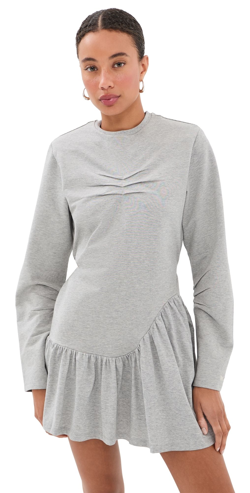 The Attico Jersey Mini dress Melange Grey 38