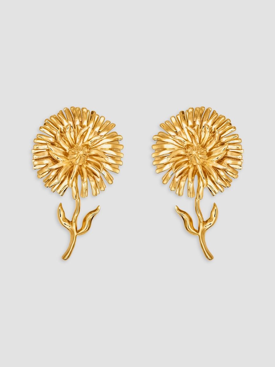 Oscar de la Renta Women's Goldtone Clip-On Daisy Earrings - Gold