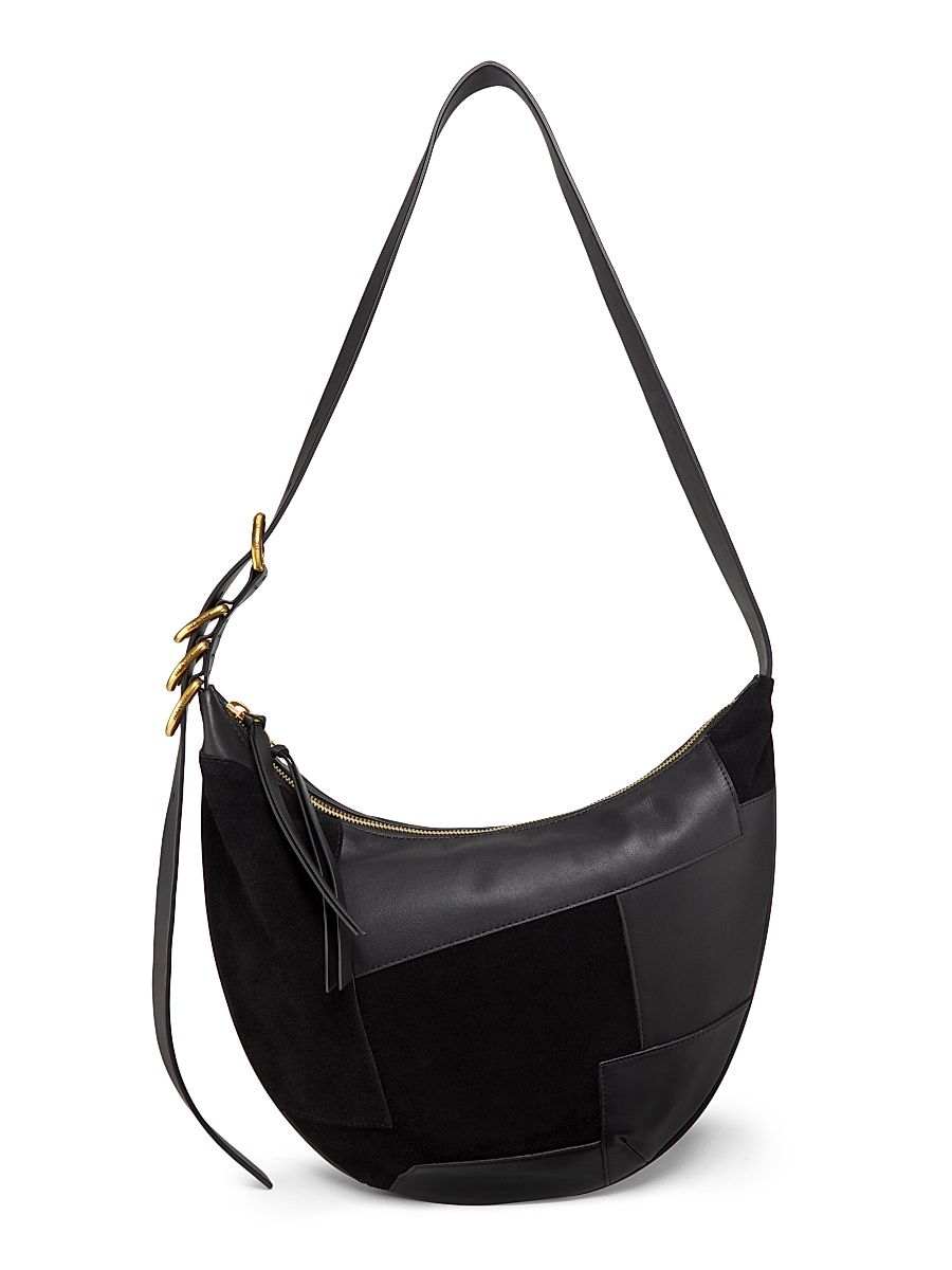 Women's Mercer Medium Leather Hobo Bag - Jet