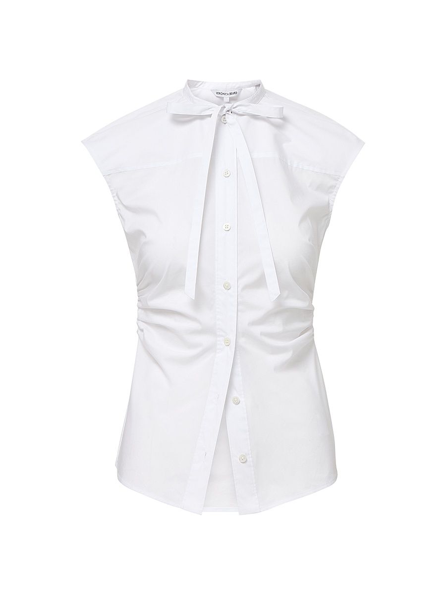 Women's Joon Stretch Cotton-Blend Top - White - Size 12