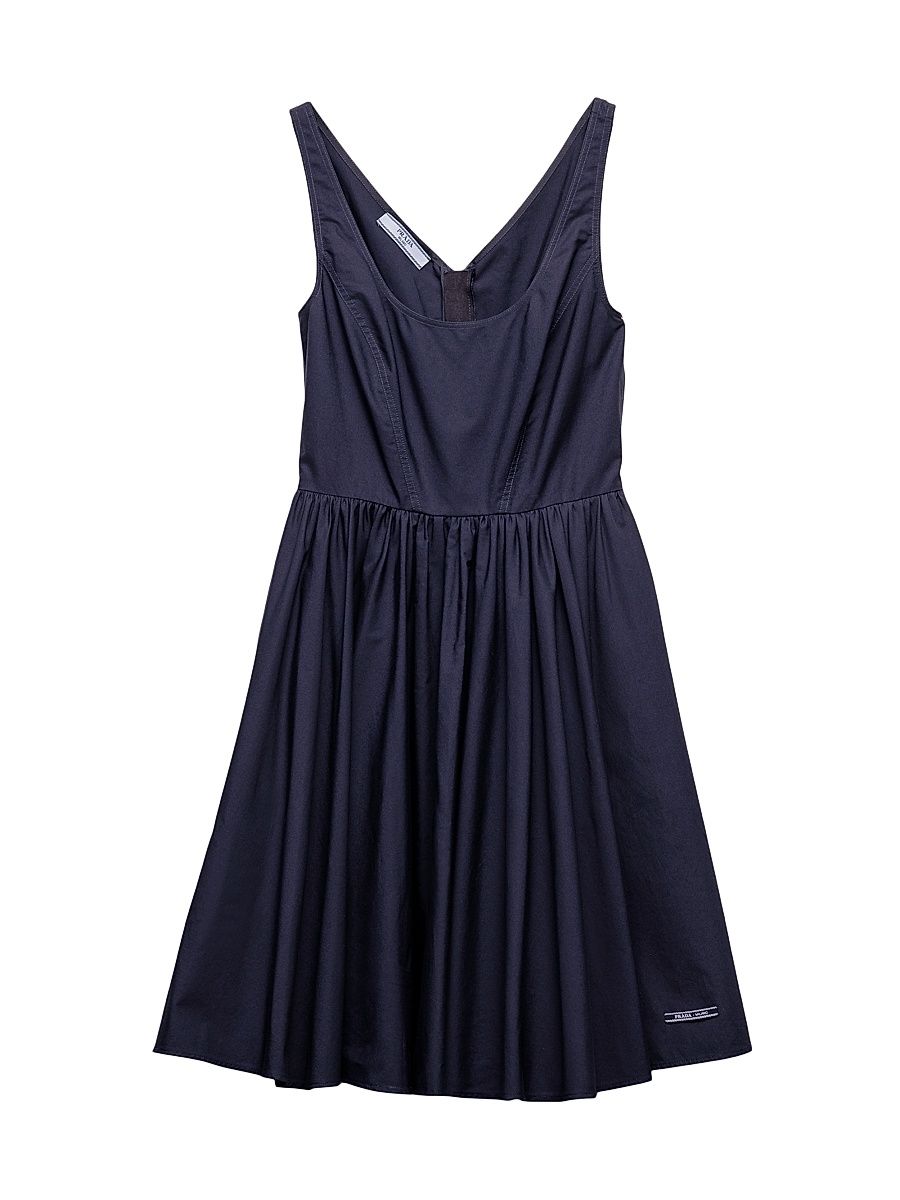 Women's Cotton Canvas Dress - Blue - Size 10