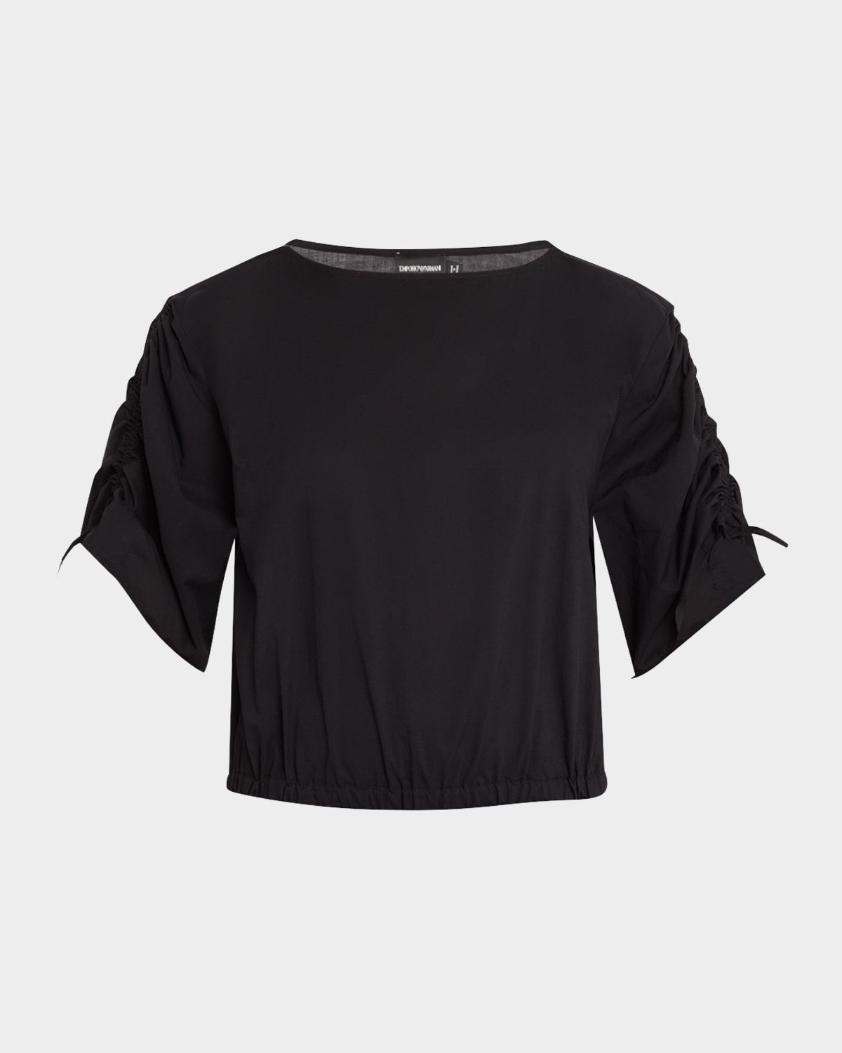 Ruched-Sleeve Blouse