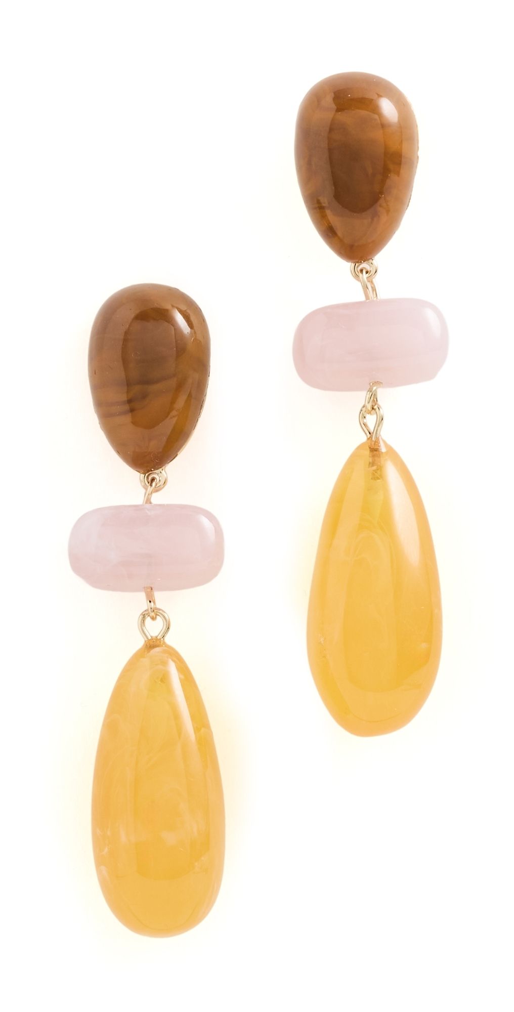 BaubleBar Phoebe Resin Drop Earrings Multi One Size