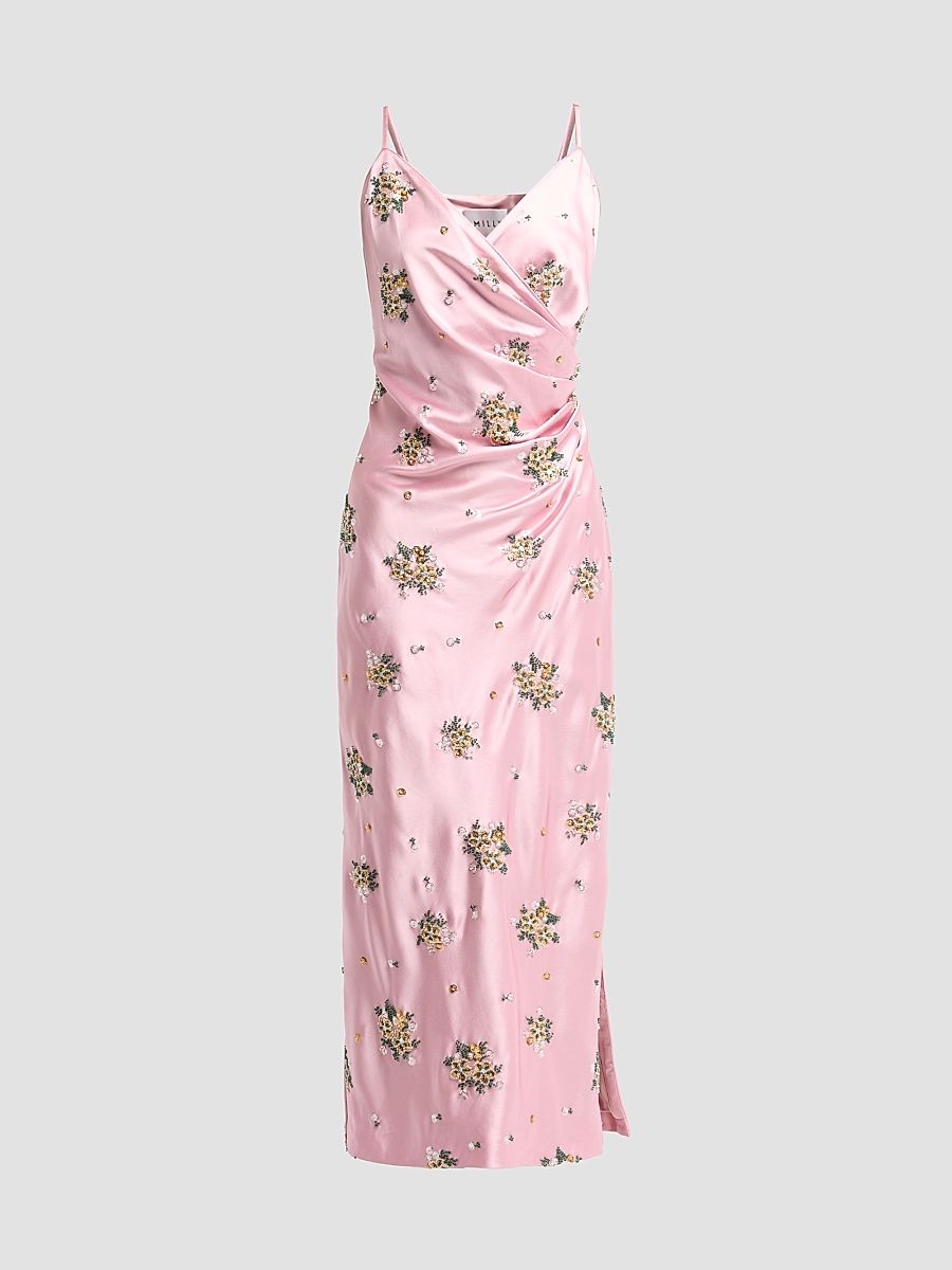 Women's Rae Floral Midi Dress - Light Pink - Size 2