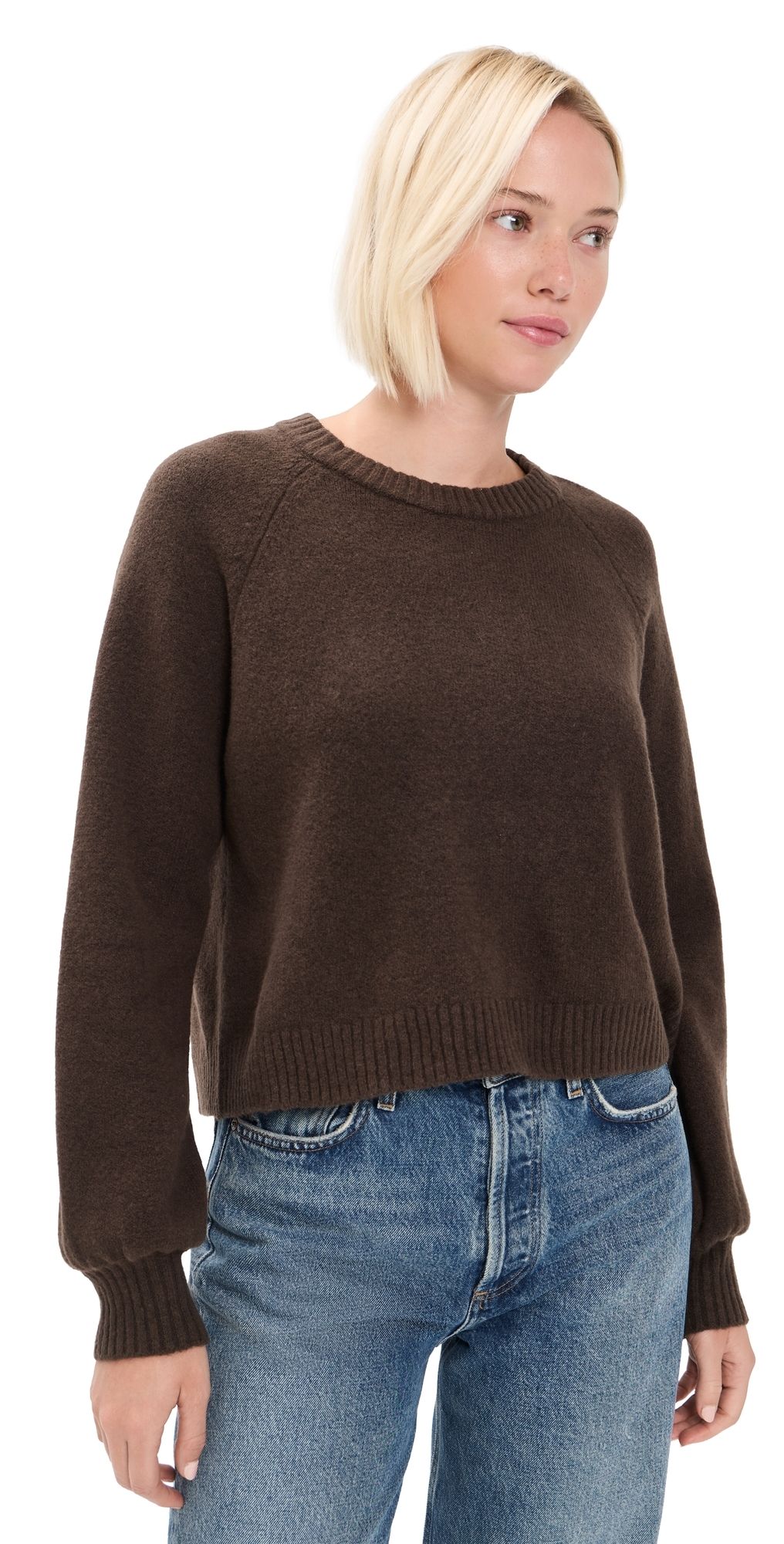 Z Supply Coming Up Sweater Dark Chocolate S