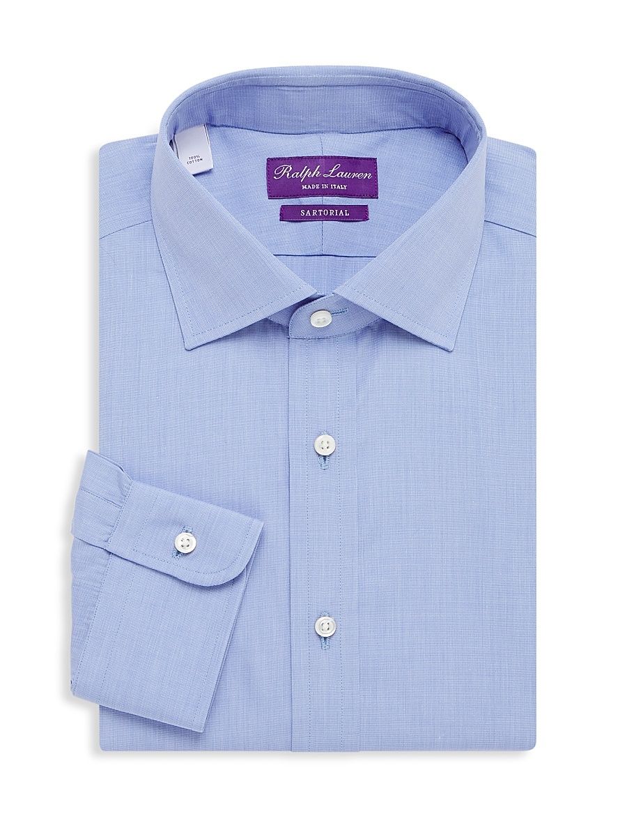 Men's Aston Button-Up Shirt - Blue - Size 16.5