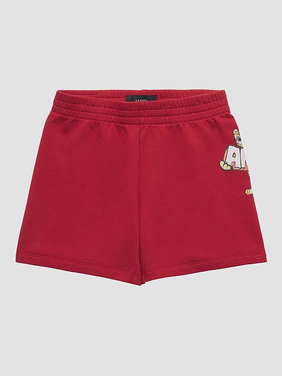 Little Kid's & Kid's Tiger Cotton Sweat Shorts - Ruby - Size 4