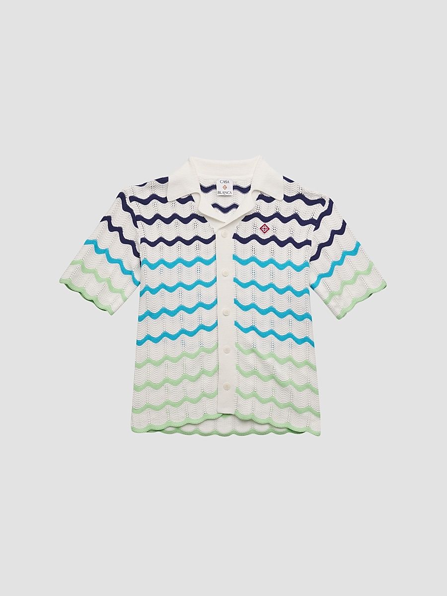 Little Boy's & Boy's Gradient Wave Knit Shirt - Size 13