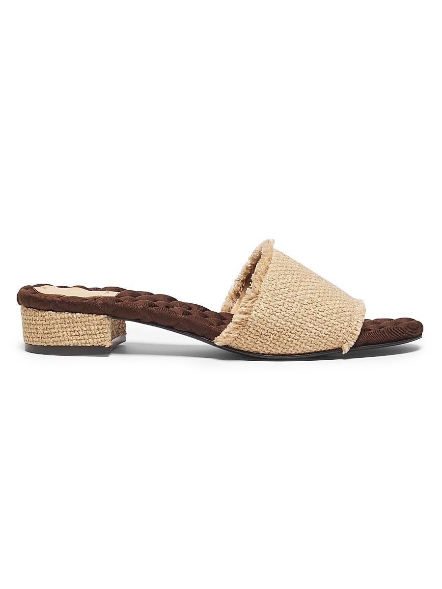 Women's Giorgia 25MM Raffia Sandals - Raffia - Size 8.5
