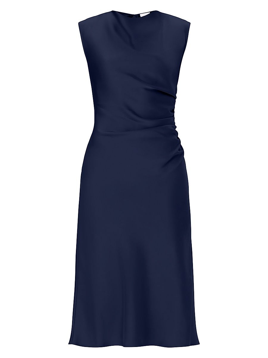 Women's Satin Cowlneck Midi-Dress - Nocturne - Size 8