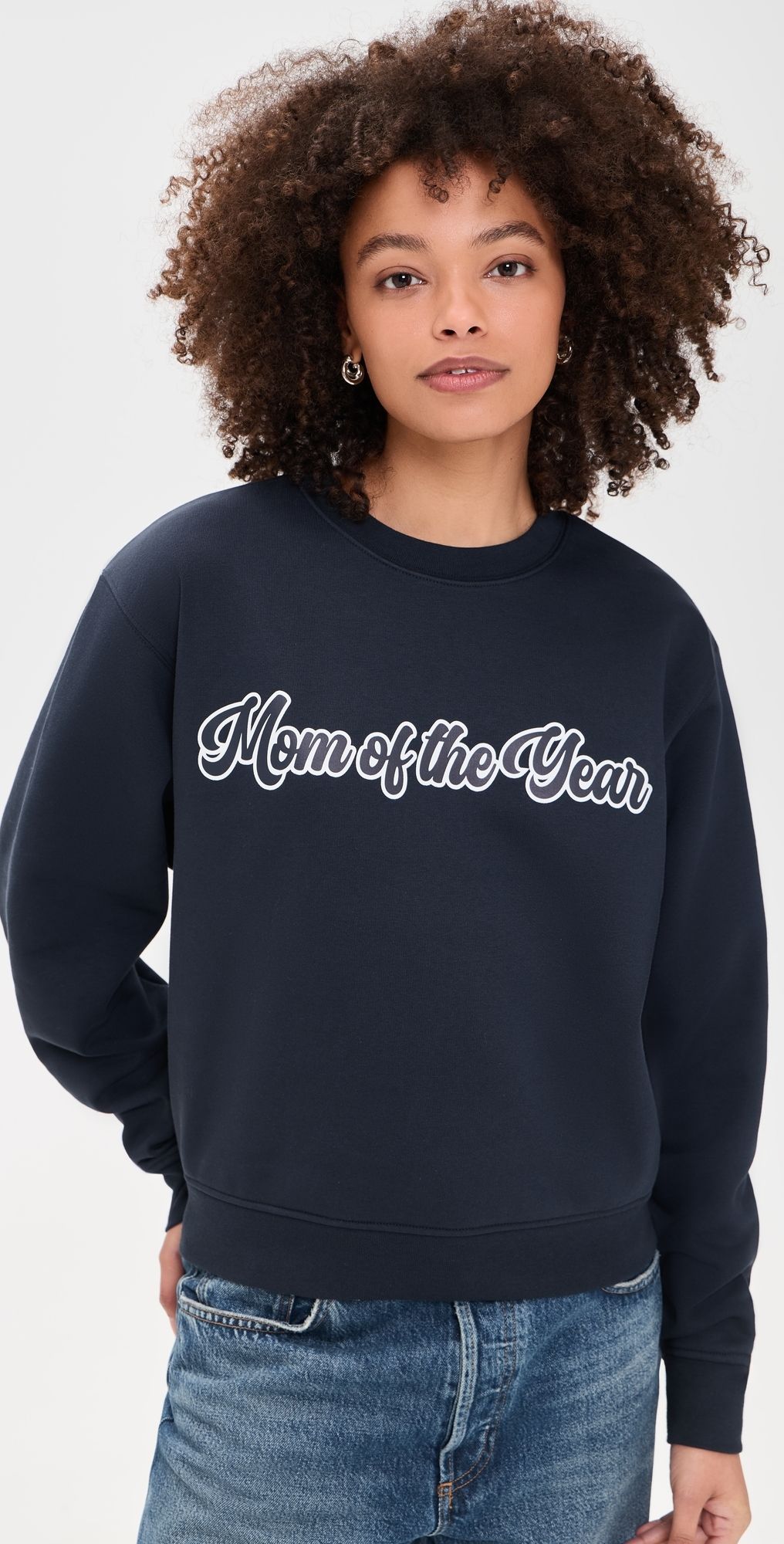 Favorite Daughter The Mom of The Year Varsity Sweatshirt Navy XL