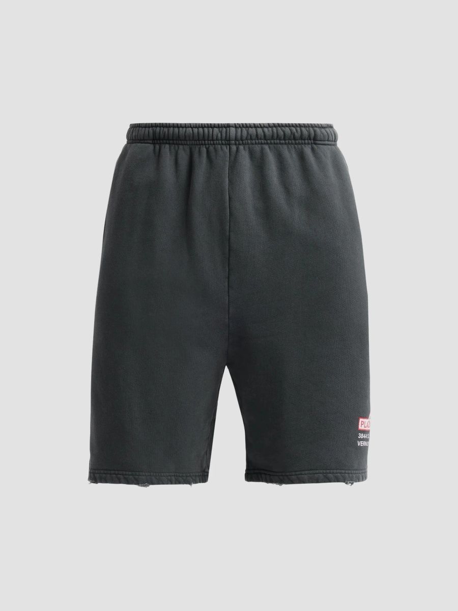 Willy Chavarria Men's Plaza Chavarria Buffalo Sweatshorts - Pirate Black - Size Small