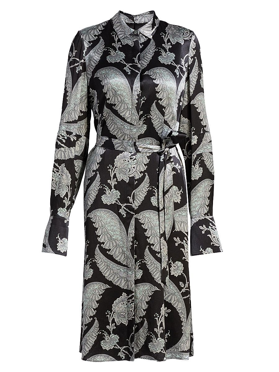 Women's Beam Floral-Print Satin Midi-Dress - Black Multi - Size XXL