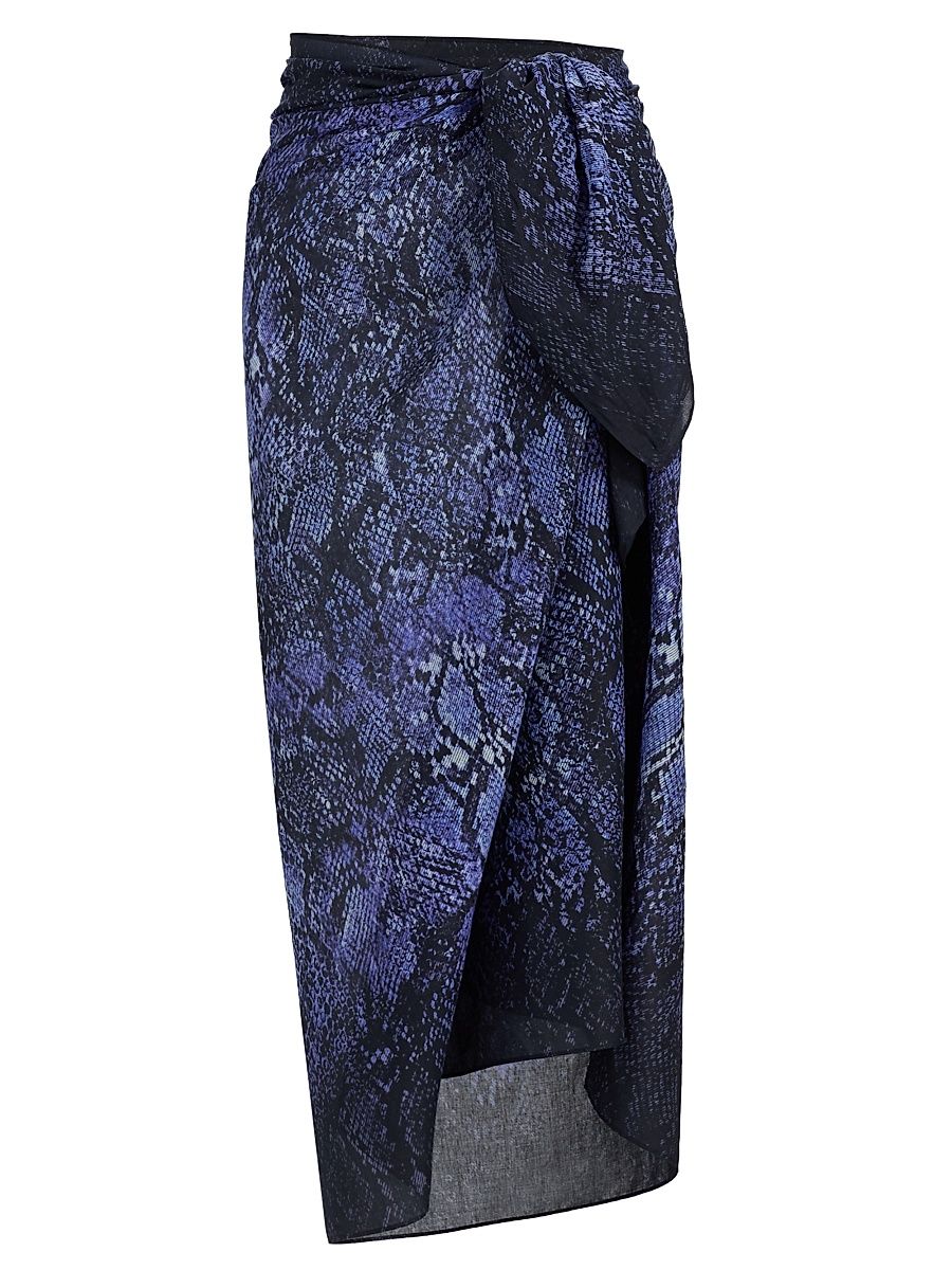 Women's Bridget Printed Cotton-Silk Pareo - Tide Multi