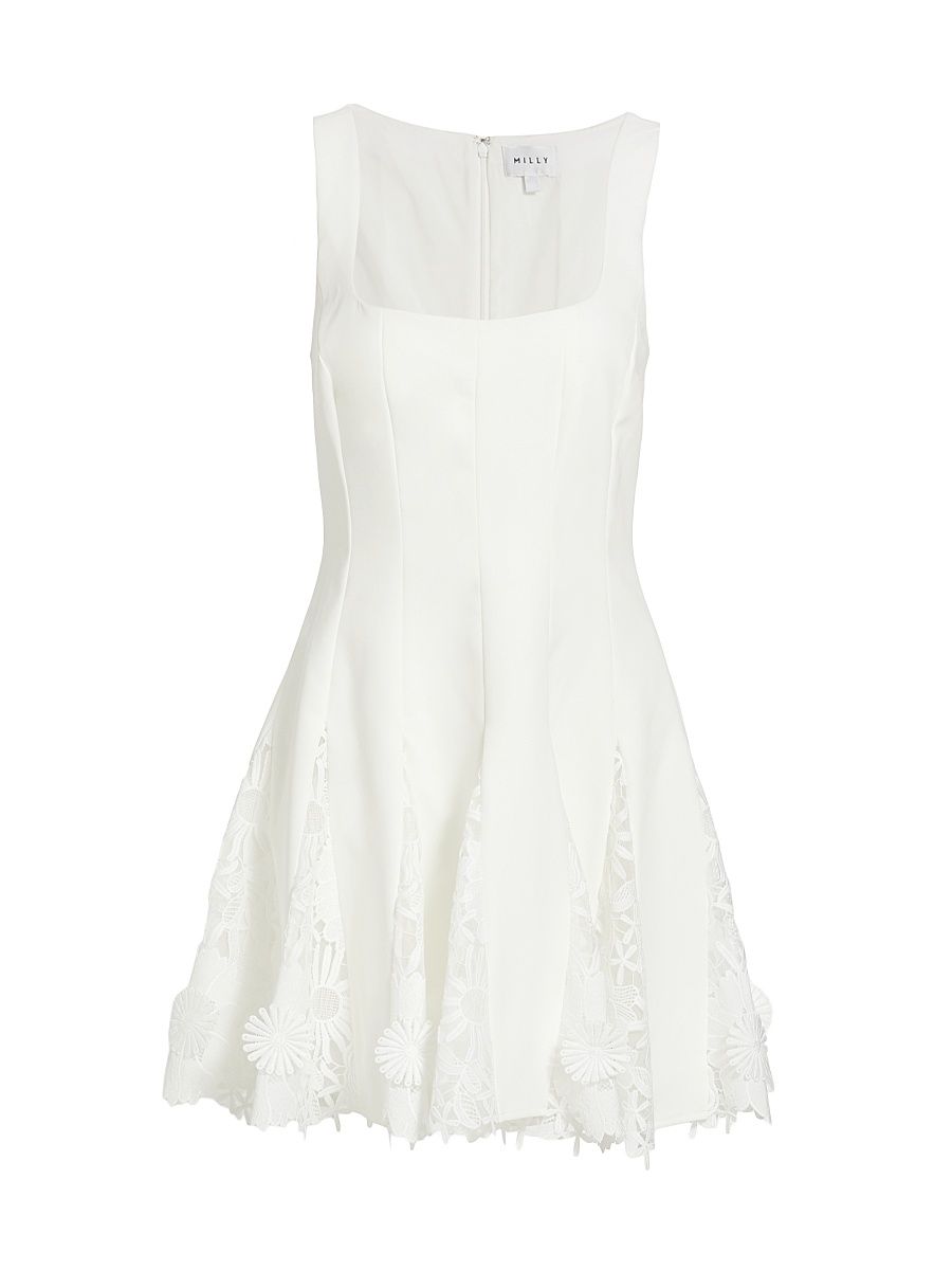 Women's Ariel Cady 3D Lace Minidress - Ecru - Size 12