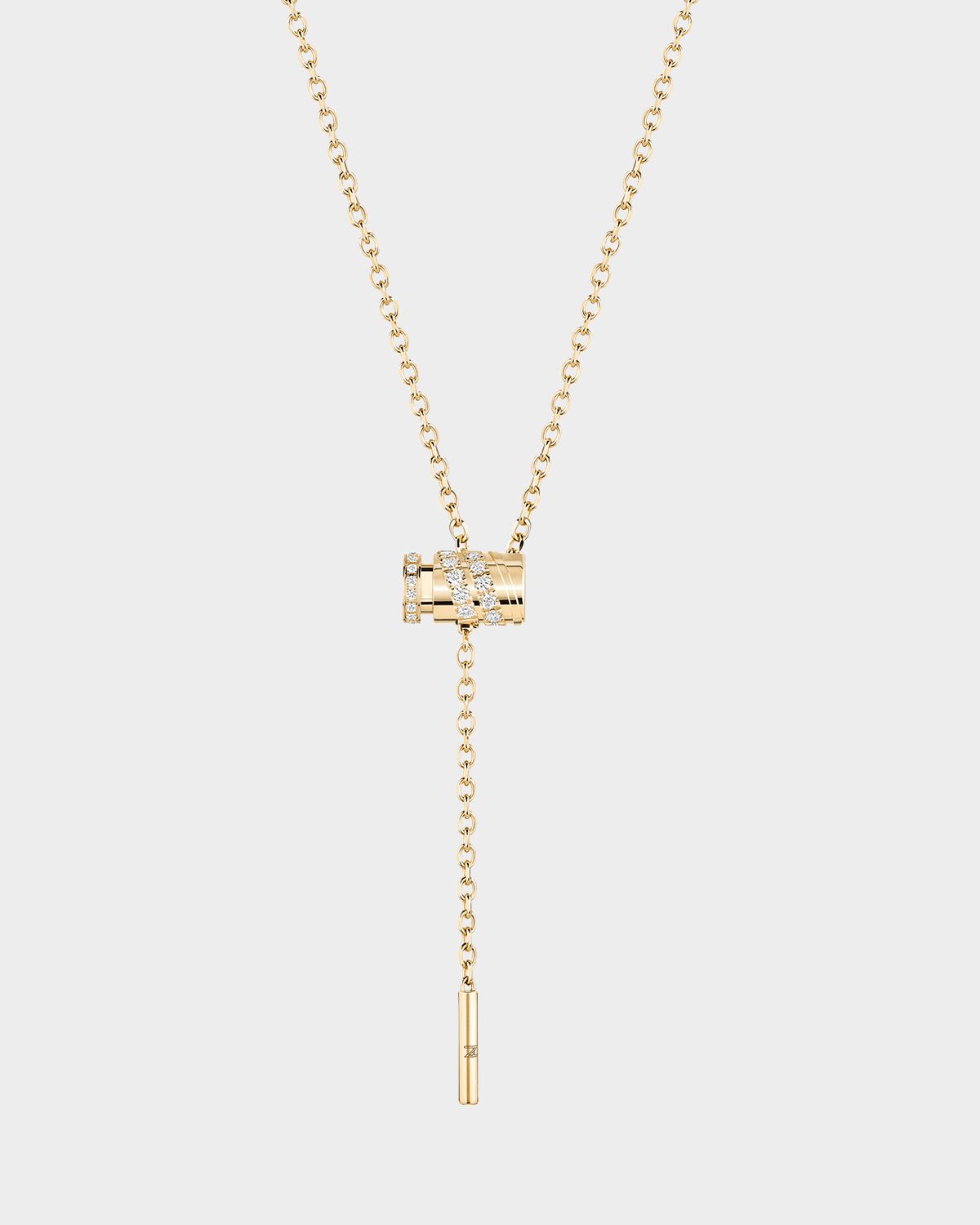 18K Pave Mini Latch Necklace