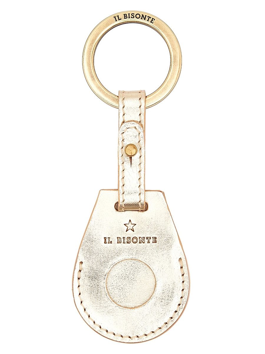 Women's Nina AirTag Leather Keyring - Platino