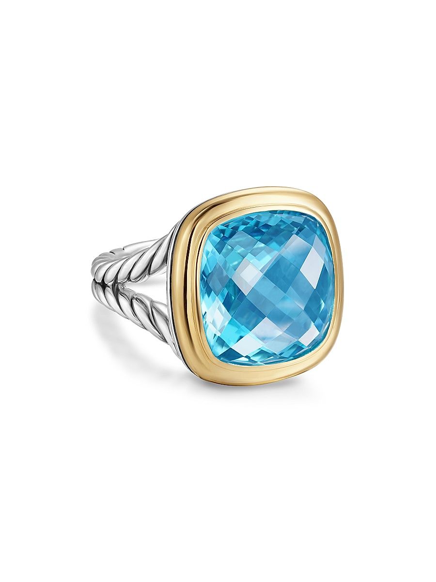 Women's Albion Ring in Sterling Silver - Blue Topaz - Size 5