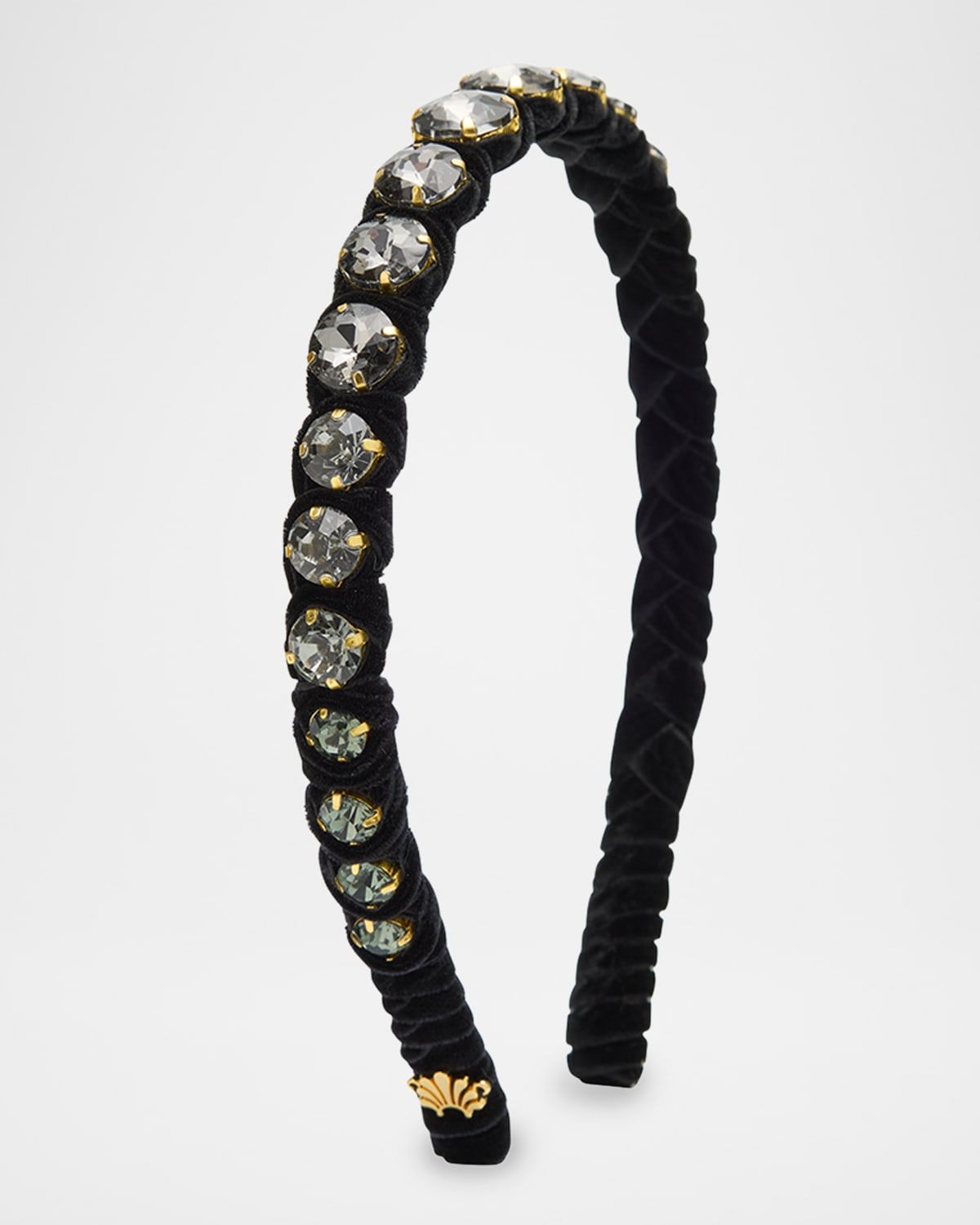 Graduated Crystal Velvet Headband