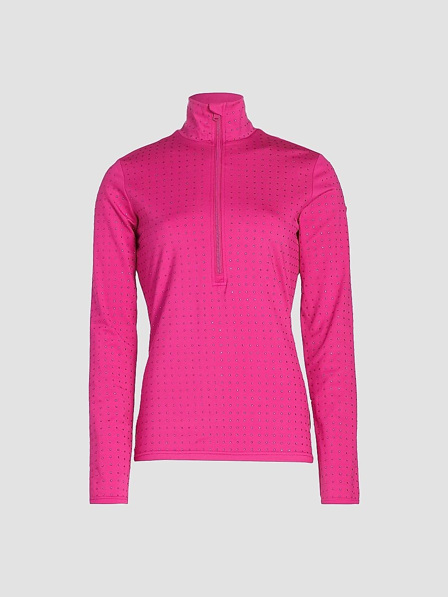 Goldbergh Women's Spark Stretch Interlock Ski Pullover Top - Passion Pink - Size Large