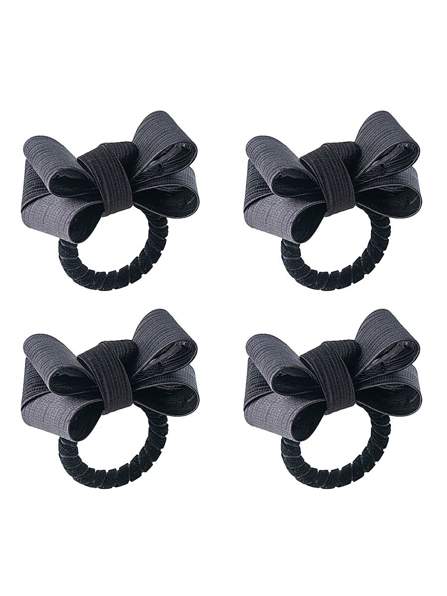 Tuxedo Napkin Rings 4-Piece Set - Black