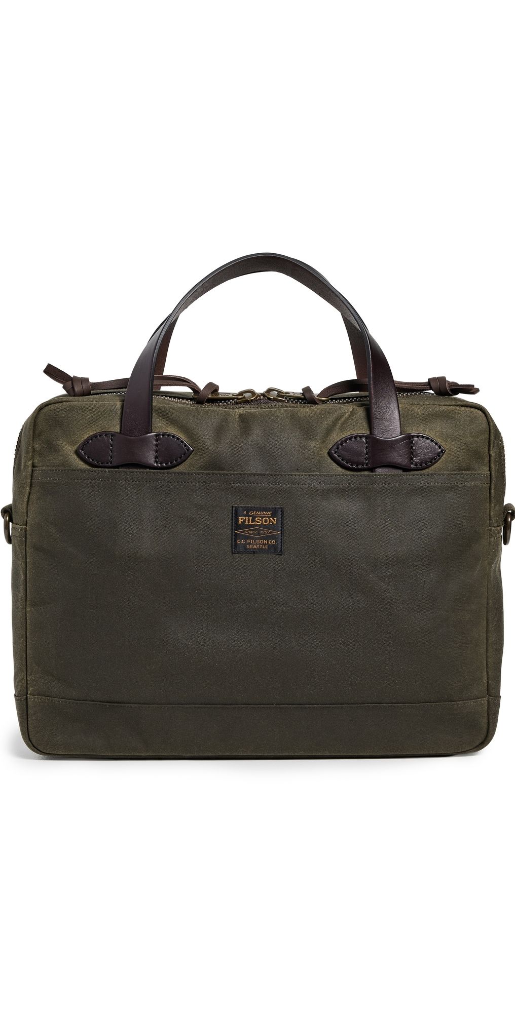 Filson Tin Cloth Compact Briefcase Otter Green One Size