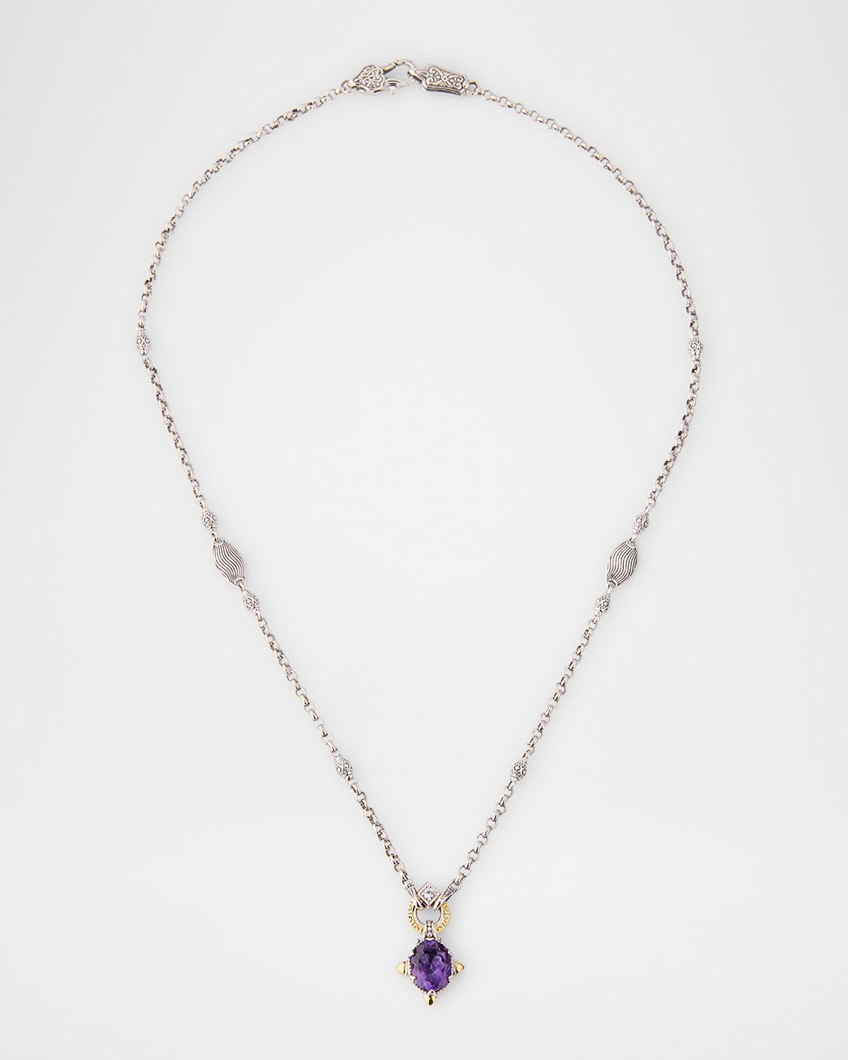 Kyma Amethyst and White Sapphire Necklace