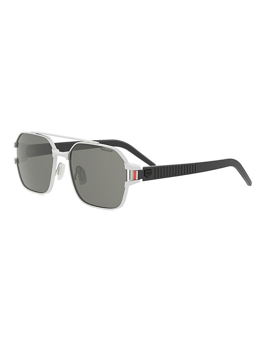 Men's Drive 56MM Square Sunglasses - Matte Palladium And Smoke